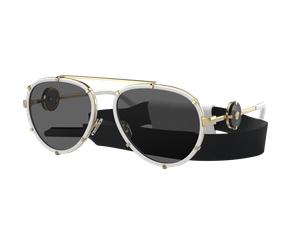 Versace Woman Sunglass VE2232 - Frame color: White, Lens color: Dark Grey