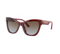 Versace Woman Sunglass VE4417U - Frame color: Transparent Red, Lens color: Grey Gradient Brown