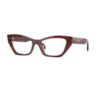 Versace Woman VE3373U 5512 Optical frames Acetate Red Transparent Cat Eye Normal