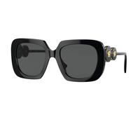 Versace Woman VE4434 GB1/87 Sunglasses Acetate Black Grey Squared Normal