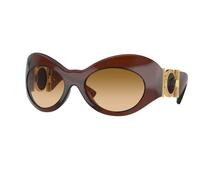 Versace Woman VE4462 54462L Sunglasses Injected Brown Yellow Geometric Normal Shaded