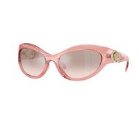 Versace Woman VE4485 53228Z Sunglasses Injected Pink Brown Cat Eye Mirrored Shaded