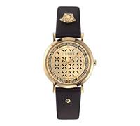 Versace Women Analogue Swiss Quartz Watch with Leather Strap VE3M01023