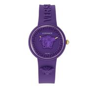 Versace Women Analogue Swiss Quartz Watch with Silicone Strap VE6G00823