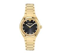 Versace Women’s V-Auria 35 mm Black Dial Bracelet Watch VE5E00526 | Acotis - Sapphire / Stainless Steel