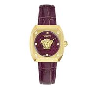 Versace Women's Analogue Swiss Quartz Watch with Leather Strap VE0R00225