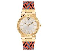 Versace Women's Analogue Swiss Quartz Watch with Leather Strap VEVH01521