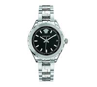 Versace Women's Analogue Swiss Quartz Watch with Stainless Steel Bracelet and Black Dial Hellenyium V12020015