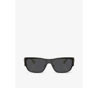 Versace Womens Black Ve2262 Square-frame Metal Sunglasses