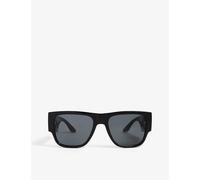 Versace Womens Black Ve4403 57 Round-frame Acetate Sunglasses