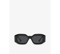 Versace Womens Black Ve4425u Maxi Medusa Biggie Oval-frame Nylon Sunglasses