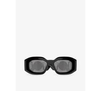 Versace Womens Black Ve4425u Maxi Medusa Biggie Oval-frame Nylon Sunglasses