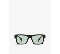 Versace Womens Black Ve4445 Square-frame Brand-embossed Acetate Sunglasses