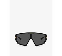 Versace Womens Black Ve4461 Irregular-frame Acetate Sunglasses 14cm