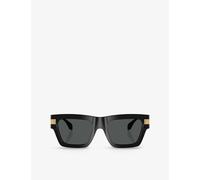 Versace Womens Black Ve4464 Rectangle-frame Acetate Sunglasses