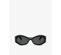 Versace Womens Black Ve4466u Irregular-frame Injected Sunglasses 14cm