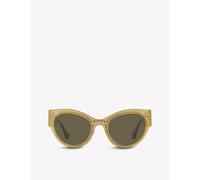 Versace Womens Brown Ve2234 Butterfly-shaped Metal and Acetate Frame