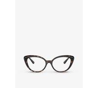 Versace Womens Brown Ve3349u Oval-frame Injected Sunglasses 5.3cm