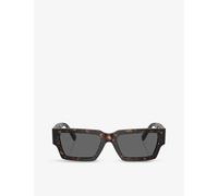 Versace Womens Brown Ve4459 Rectangular-frame Tortoiseshell Acetate Sunglasses