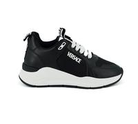 Versace Womens Chain Reaction Sneakers It2b770 - Black Leather - Size EU 36