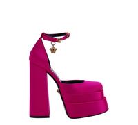 Versace Womens Fuchsia Satin Medusa Aevitas Pumps - Dusty Pink Viscose - Size EU 36