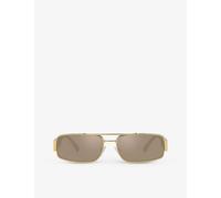 Versace Womens Gold Ve2257 Greca-hardware Metal Sunglasses