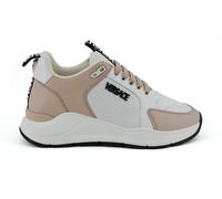 Versace WoMens Light Pink and White Calf Leather Sneakers - Size EU 41