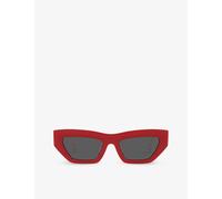 Versace Womens Red Ve4432u Irregular-frame Acetate Sunglasses 5.2cm