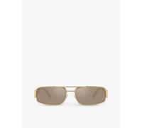Versace Womens Versace Ve2257 Greca-Hardware Metal Sunglasses Gold