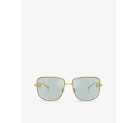 Versace Womens Versace Ve2282 Square-Frame Metal Sunglasses Gold