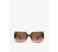 Versace Womens Versace Ve4405 Square-Frame Acetate Sunglasses Brown