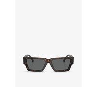 Versace Womens Versace Ve4459 Rectangular-Frame Tortoiseshell Acetate Sunglasses Brown
