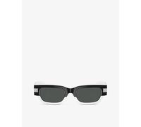 Versace Womens Versace Ve4465 Rectangle-Frame Acetate Sunglasses Black
