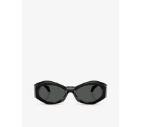 Versace Womens Versace Ve4466U Irregular-Frame Injected Sunglasses Black