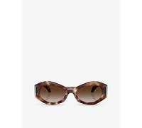 Versace Womens Versace Ve4466U Irregular-Frame Injected Sunglasses Brown