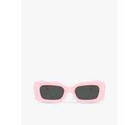 Versace Womens Versace Ve4474U Rectangle-Frame Acetate Sunglasses Pink