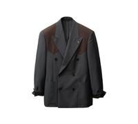 Versace wool-mohair boxy blazer - Grey 46-48-50-52