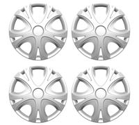Versaco Car Wheel Trims DYNAMIC15 - Silver 15 Inch 9-Spoke - Boxed Set of 4 Hubcaps - Includes Fittings/Instructions
