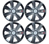 Versaco Car Wheel Trims GTXCARBLK15 - Black 15 Inch 7-Spoke - Boxed Set of 4 Hubcaps - Includes Fittings/Instructions