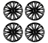 Versaco Car Wheel Trims SPARKBLK16 - Black 16 Inch 11-Spoke - Boxed Set of 4 Hubcaps - Includes Fittings/Instructions