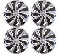 Versaco Car Wheel Trims WINDSB15 - Silver/Black 15 Inch 9-Spoke - Boxed Set of 4 Hubcaps - Includes Fittings/Instructions