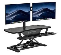 VERSADESK® PowerPro® 40” x 24” Standing Desk Converter | 40 inch Electric Height Adjustable Sit to Stand Desk Riser w/Keyboard Tray & USB Hub - Ergonomic Workstation for Home & Office, Black