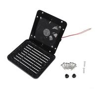 VersaGenius 12V RV Side Ventilation Fan Quiet Exhaust for Caravan for motorhome Camper Van Trailer Fridge Grille Mount Black ABS 140mm(Black)