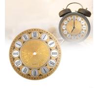 VersaGenius 7 Inch Clock Faces for Crafts, Vintage Aluminium Wall Clock Plate Replacement for DIY Quartz Roman Projects, Round Insert Replacement