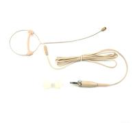 VersaGenius Ergonomic Design Beige Single Earhook Headset Mic Portable Microphone Omnidirectional Beige Lapel Microphone for Glasses Hats Headphones (B(For))