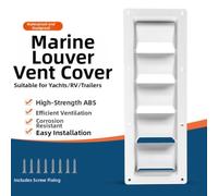 VersaGenius for rv Trailer Ventilation Cover 30.5cm Louvre Design White | 30.5x9cm size, ABS plastic, waterproof louvres, rust resistant, yacht cabin use