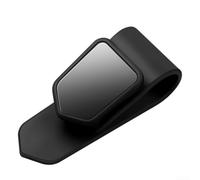 VersaGenius Leather Wrap Car Glasses Holder Anti-Scratch Interior | Fits most car visors, secure clip , black finish, easy for access, driver essential