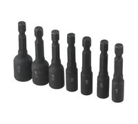 VersaGenius Tap Socket Wrench Set 1/4 Inch Alloy Steel Hex Shank Tap Socket Adapter for Machine Tap Power Drill(7PCS/Set)