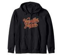 Versailles France Script Royal and Gold Print Zip Hoodie