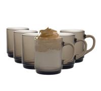 Versailles Glass Coffee Mugs - 260ml Cups - Pack of 12 Duralex Black One Size